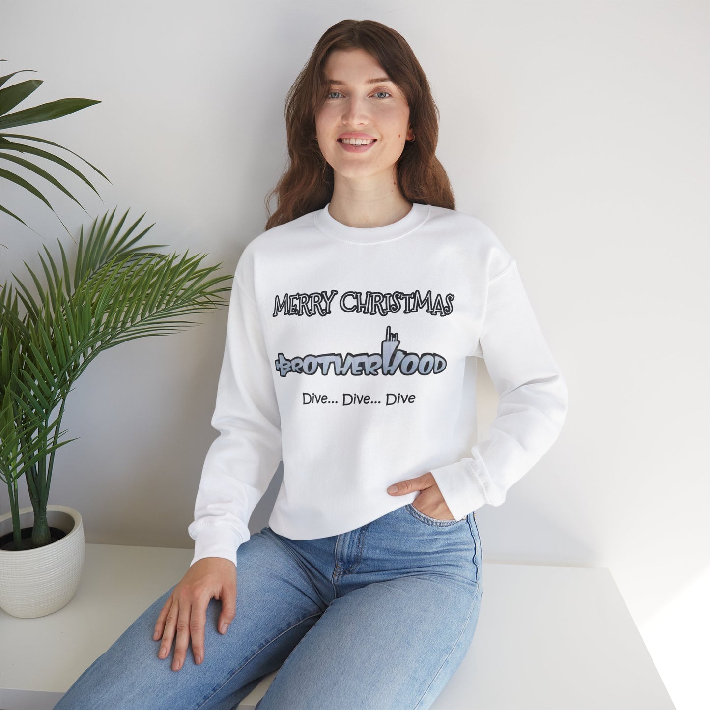 MERRY  CHRISTMAS Submarine Brotherhood -Unisex Crewneck Sweatshirt