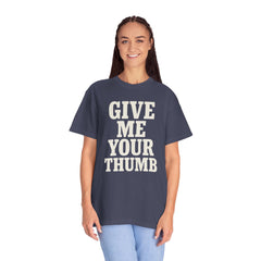 Two And A Half Men Inspired Graphic T-Shirt - Give Me Your Thumb Vintage Tee