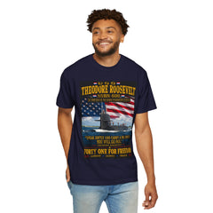 USS Theodore Roosevelt SSBN-600 T-Shirt – "Speak Softly and Carry a Big Stick" Patriotic Submarine Tee