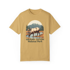 Grand Teton National Park Graphic, Comfort Colors Soft Relaxed Fit Unisex Garment-Dyed T-shirt