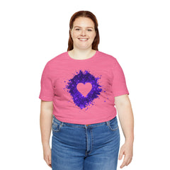 Galaxy Heart Tee — Purple or Green Splatter Heart T-Shirt