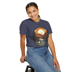 Zion National Park Graphic, Comfort Colors Soft Relaxed Fit Unisex Garment-Dyed T-shirt