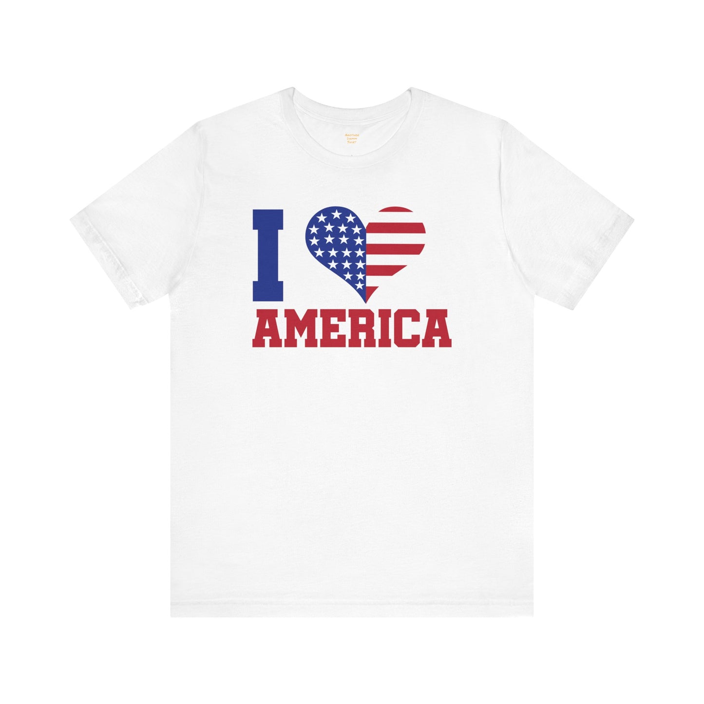 I Love America Heart Graphic, Unisex Jersey Short Sleeve Tee