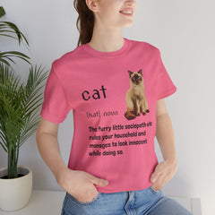 Cat Sociopath Defintion - Unisex Jersey Short Sleeve Tee