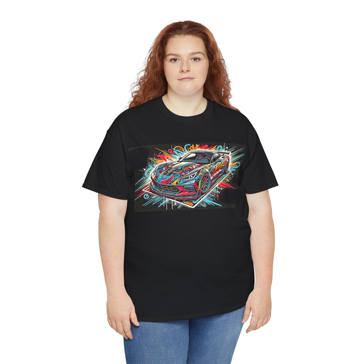 Graffiti Mania Chevy Corvette Stingray Graphic - Unisex Heavy Cotton Tee