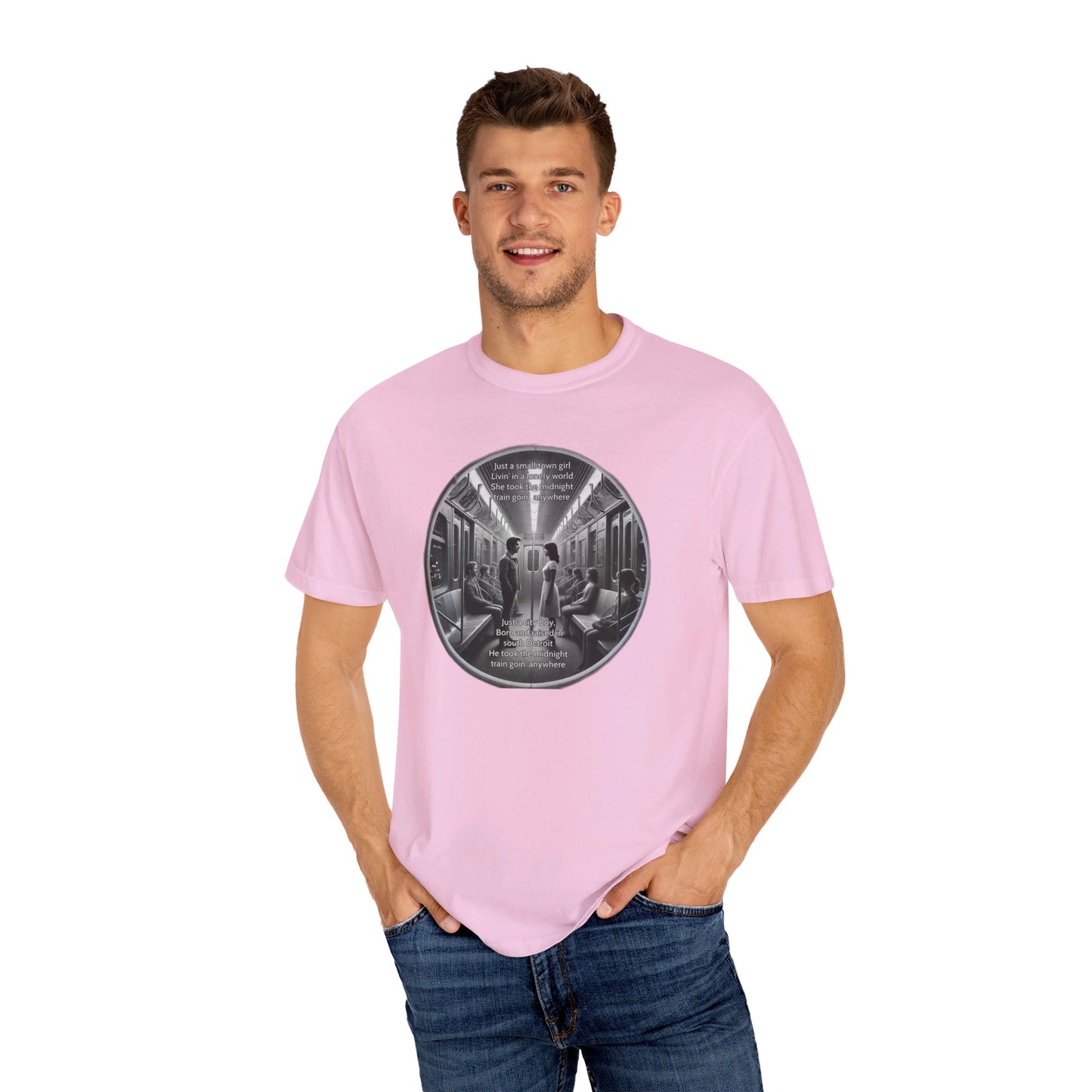 Don't Stop Believin Graphic Unisex Garment-Dyed T-shirt