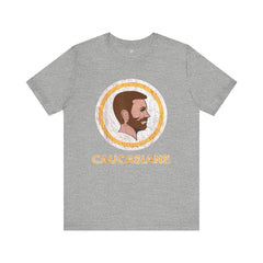 Bearded Graphic Tee - Funny Caucasians Satire Head Shot Unisex Jersey Short Sleeve Tee