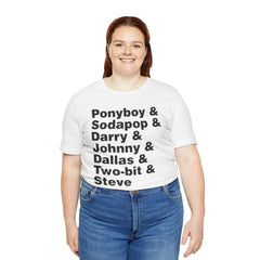 The Outsiders Shirt, Greasers Characters Shirt, Unisex Jersey Short Sleeve Tee