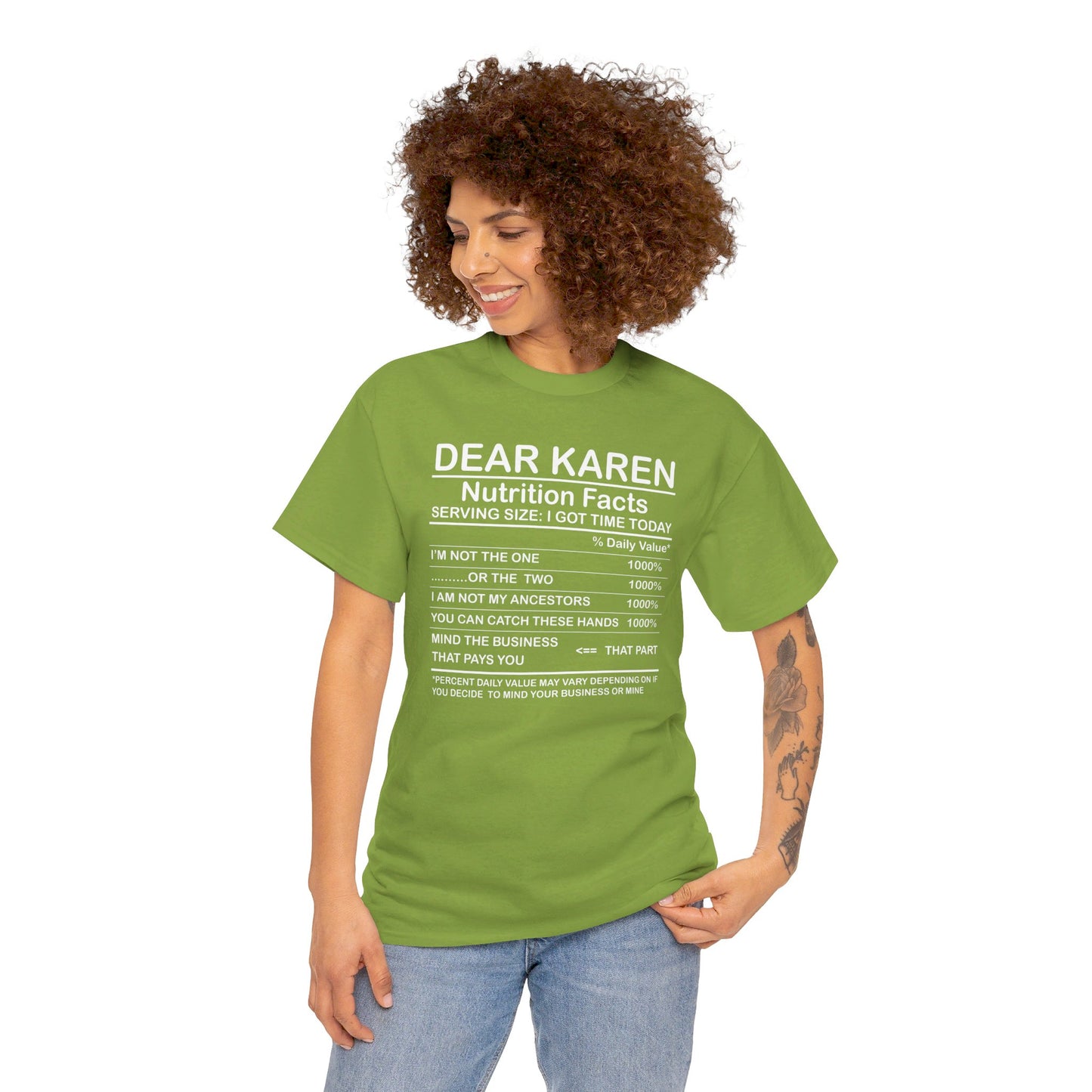 Karen Nutritional Facts Unisex Heavy Cotton Tee