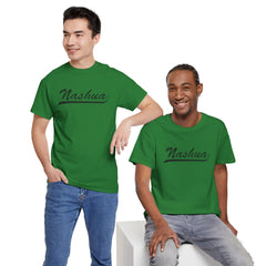 Nashua Unisex Heavy Cotton Tee - Retro Dunder Mifflin Design for Nostalgic Fans