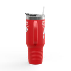 Funny Dinosaur Punctuation Saves Lives Insulated Travel Mug