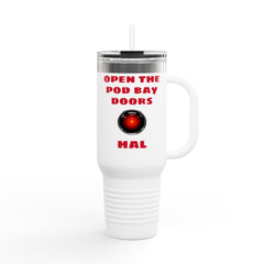 Space Odyssey Insulated Travel Mug, 40oz - Open The Pod Bay Doors HAL