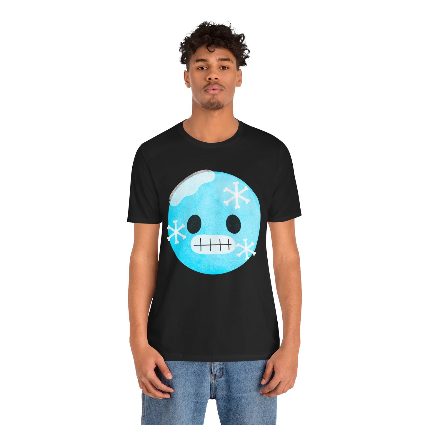 Emoji Whos Cold - Graphic Unisex Jersey Short Sleeve Tee