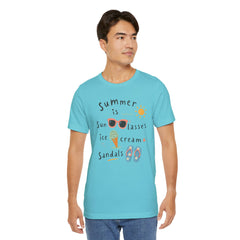 Summer Is — Graphic Tee (Sunglasses, Ice Cream & Sandals)