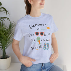 Summer Is — Graphic Tee (Sunglasses, Ice Cream & Sandals)