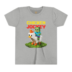 Youth Chicken Jockey Tee - Fun Gamer T-Shirt for Kids