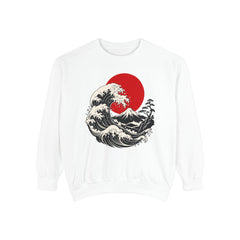 Japanese Wave and Red Sun Comfort Colors Sweatshirt