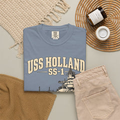 USS Holland SS-1 Submarine Vintage Graphic T-Shirt — Navy History Tee