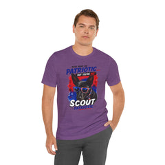 Personalized With Your Dogs Image and Name Patriotic Unisex Jersey Short Sleeve Tee