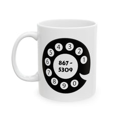 867-5309 Jenny Mug: Retro Phone, 80s Pop