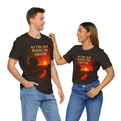 As The Sun Burns The Ground Short Sleeve Tee - Get The Led Out, Zeppelin Inspirational Nature Design