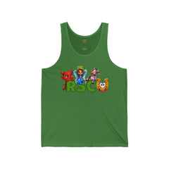 College Mascot Unisex Tank Top - Russell Sage Purple Cow, Red Devil, Golden Horseshoe, Blue Angel Enter into the Notes Box Before Purchase what your Graduation Year Is And We will Imprint It on the Back of Your Top