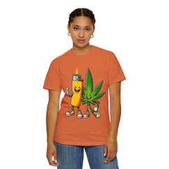 Vintage 'Lighter & Weed' Graphic T-Shirt — Relaxed Stoner/Cannabis Tee