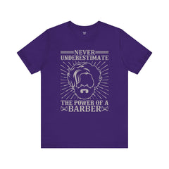 Never Underestimate the Power of a Barber Tee - Unisex Short Sleeve Shirt, Barber Gift, Hair Stylist Apparel, Funny Barber Shirt, [...]