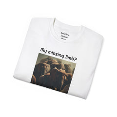 My Missing Limb? It Was Stampeding Elephants - Unisex T Shirt | Amputee Humor, Amputee Gift, Amputation Excuse, Animal, Wildlife, Motivation