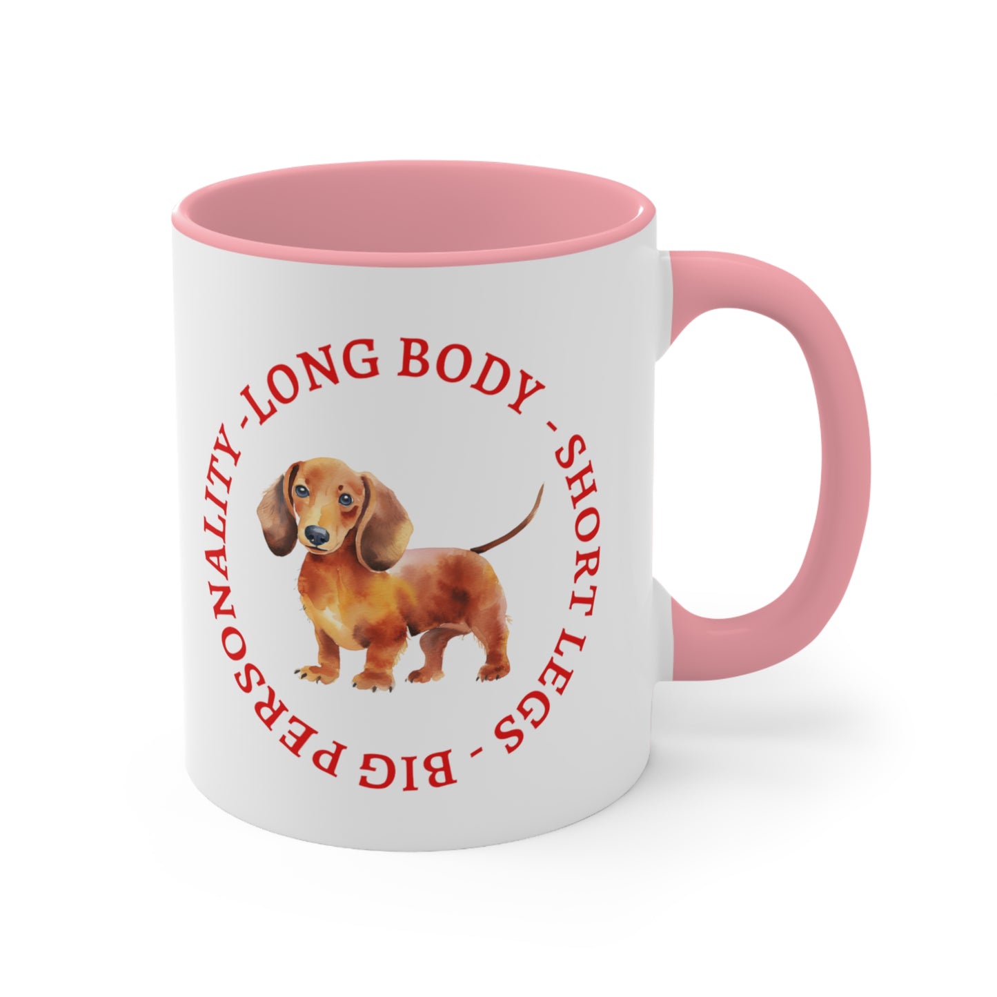 Dachsund Two Tone Accent Mug, 11oz 15oz