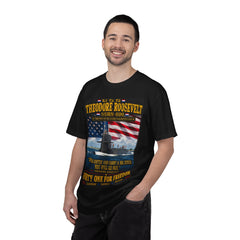 USS Theodore Roosevelt SSBN-600 T-Shirt – "Speak Softly and Carry a Big Stick" Patriotic Submarine Tee