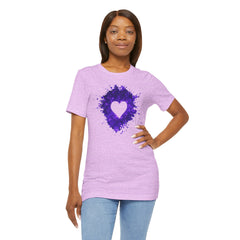 Galaxy Heart Tee — Purple or Green Splatter Heart T-Shirt