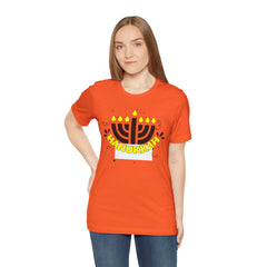 Hanukkah Menorah - Unisex Jersey Short Sleeve Tee
