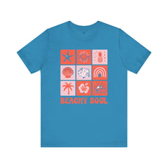 Beachy Soul Unisex Jersey Tee - Perfect Summer Vibes, Casual Wear, Gift for Beach Lovers, Vacation Outfit, Relaxed Style