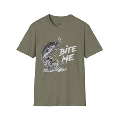 Bite Me Unisex Softstyle T-Shirt  A unique gift idea for people who love to fish