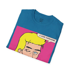 I LOOK HANDSOME Blonde Pop Art Guy Unisex Softstyle T Shirt