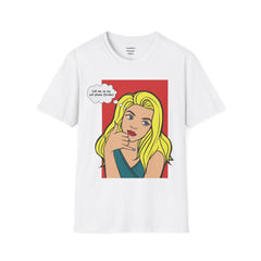 Call Me On My Cell Phone Unisex Softstyle T-Shirt  Pop Art Girl