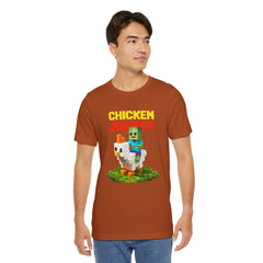 Video Game Chicken Jockey Tee - Unisex Short Sleeve T-Shirt