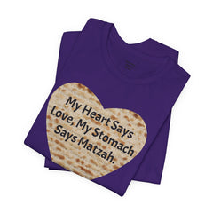 Funny Matzah Heart Quote For Passover Unisex Tee