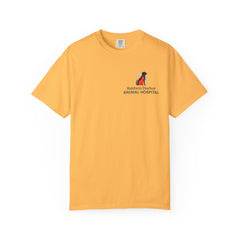 Front Logo Back Graphic Baldwin Harbor Animal Hospital "Who Let the Dogs Out?" Graphic Tee