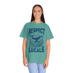 Respect the Locals Whale T-Shirt — Marine Conservation Graphic