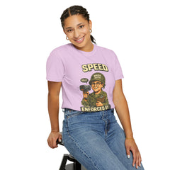 Speed Enforced By Radar T-Shirt — MASH 4077 Retro Traffic Cop Graphic Tee