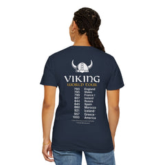 Viking World Tour T-Shirt, Garment-Dyed Apparel, Unisex Graphic Tee, Norse Mythology Gift, Festival Attire, Casual Wear