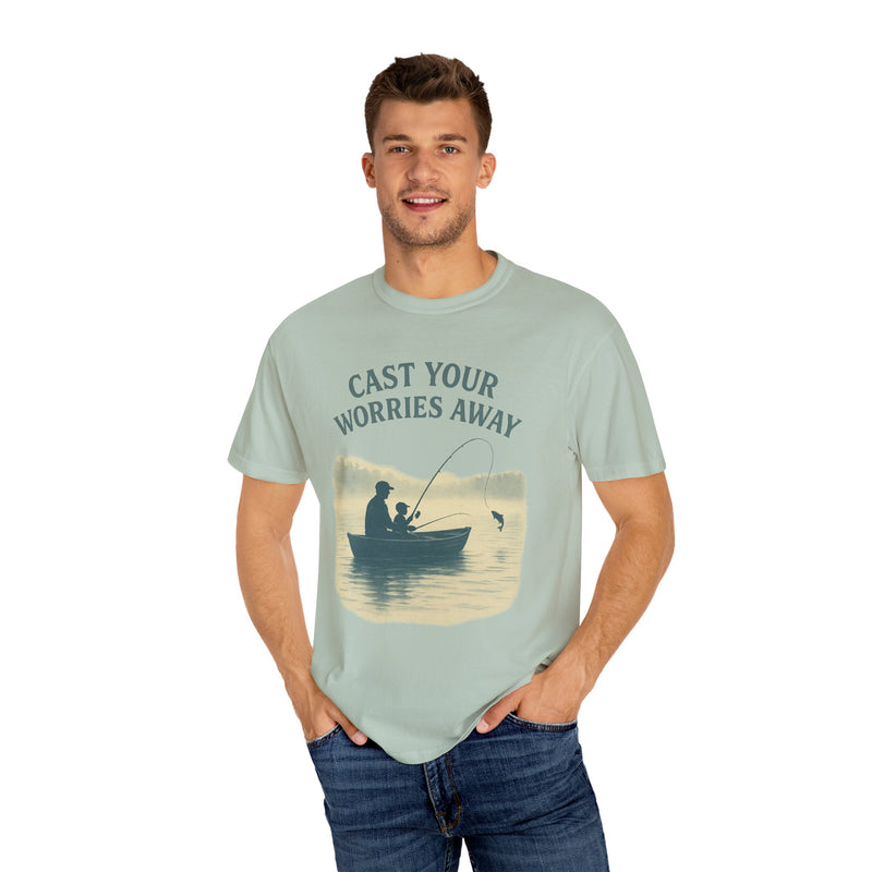 Fishing Vibe Unisex Garment-Dyed T-Shirt, Casual Wear, Outdoor Activities, Gift for Fisherman, Relaxation Tee, Summer Style