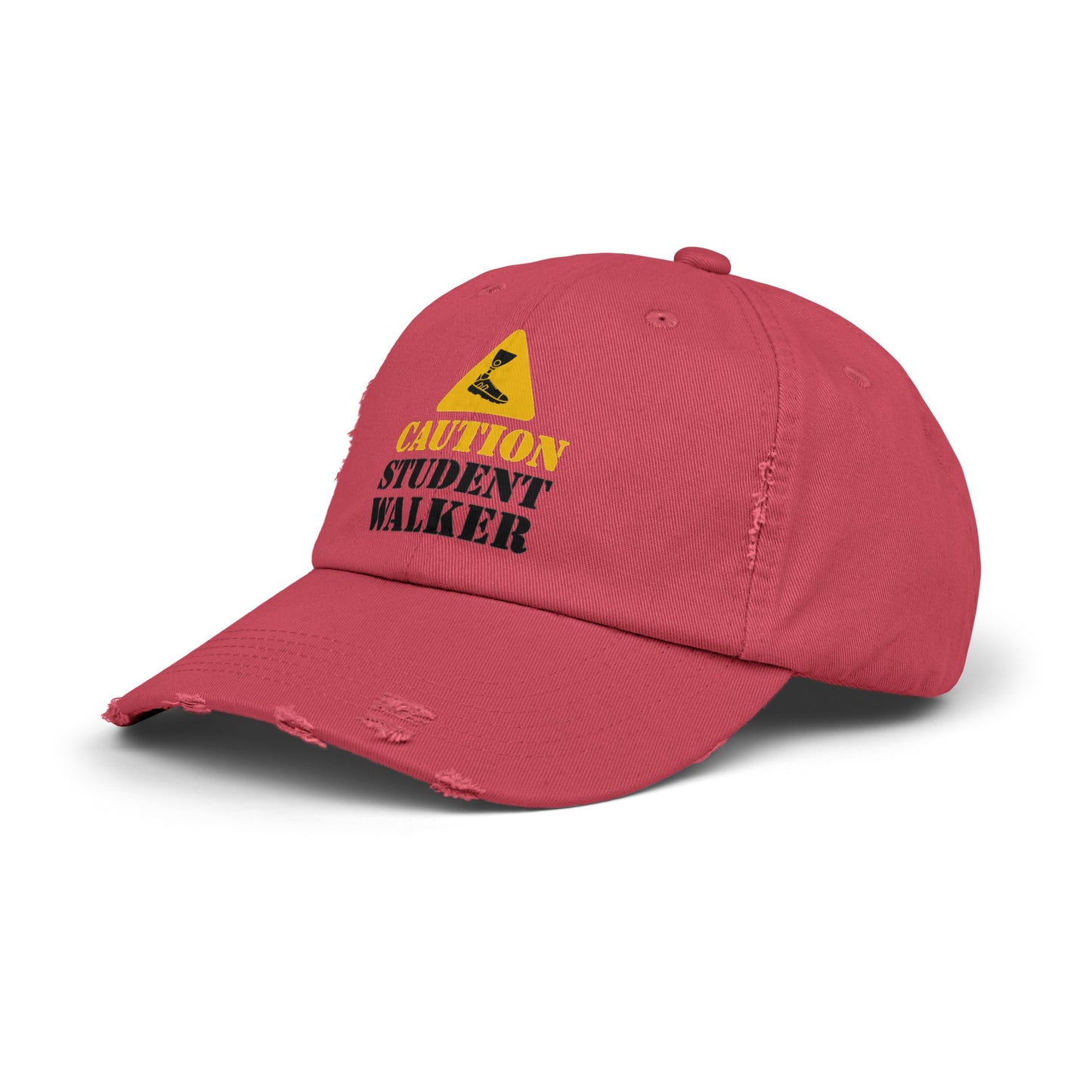 Amputee humor cap, Caution Student Walker graphic, distressed hat, amputee awareness gift, funny amputee gift, recovery encouragement gift