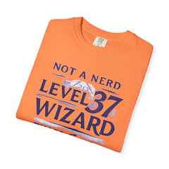 Level 37 Wizard T-Shirt — "Not a Nerd" THAC0 Survivor D&D Gamer Tee