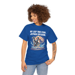 Amputee Exploding JetPack Humor - Unisex Garment-Dyed T-shirt