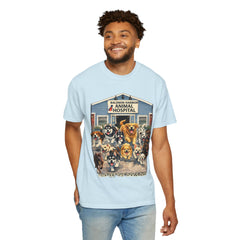 Pitbull Added "Who Let the Dogs Out?" Baldwin Harbor Animal Hospital Cute Vet Clinic T Shirt