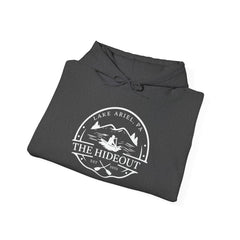 The Hideout Adventure Hoodie – Lake Ariel, PA Mountain Graphic Hooded Sweatshirt