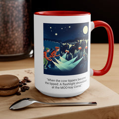 COW TIPPING Awareness - Accent Mugs | Cow Tipping Is Real, Bovine Humor. Gift For Him, Gift For Her, Farm Humor, Cow Fan Gift, Farm Animal